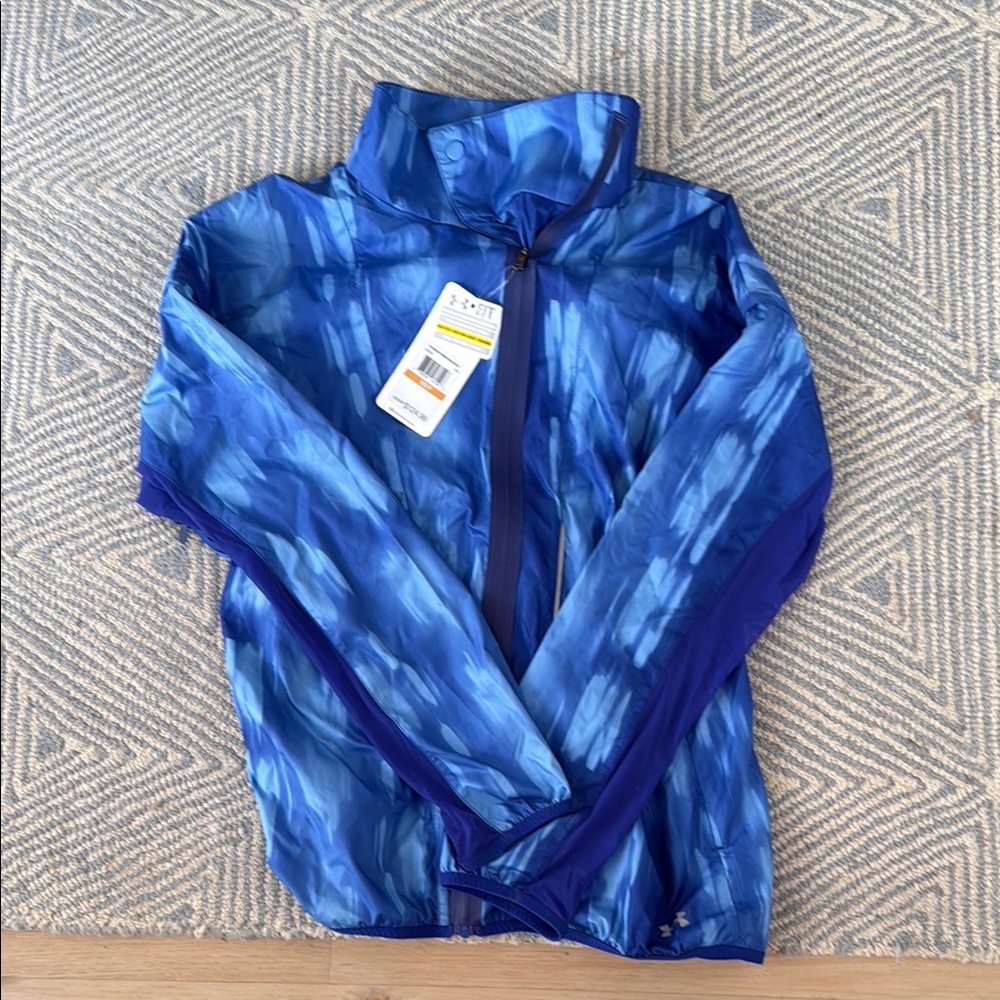 adult small blue windbreaker/rain jacket